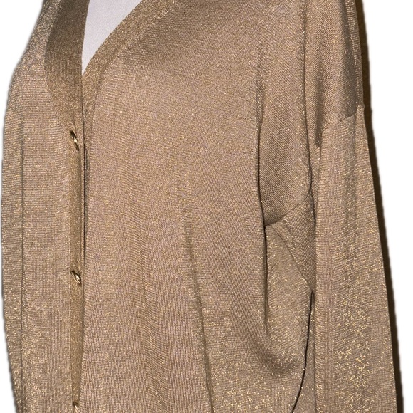 Michael Kors Gold Cardigan Sweater BNWT - Picture 3 of 5